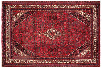 handmade Traditional Tabriz Red Beige Hand Knotted RECTANGLE 100% Wool Pile area rug 8x12